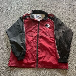 Vintage 90s Logo Athletic Florida State Seminoles Windbreaker Jacket Full Zip M